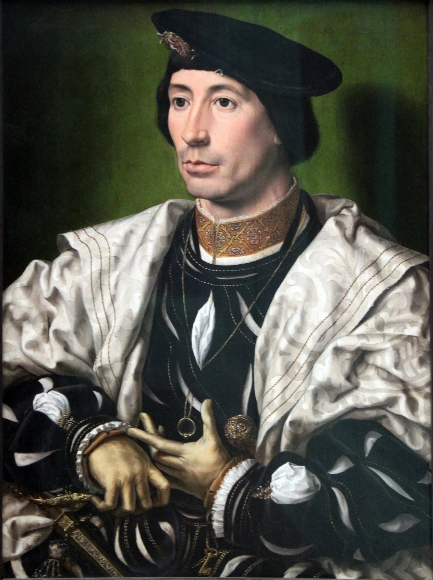 Portrait d'un noble - Jan Gossaert image 1 copie de tableau peinte à la main