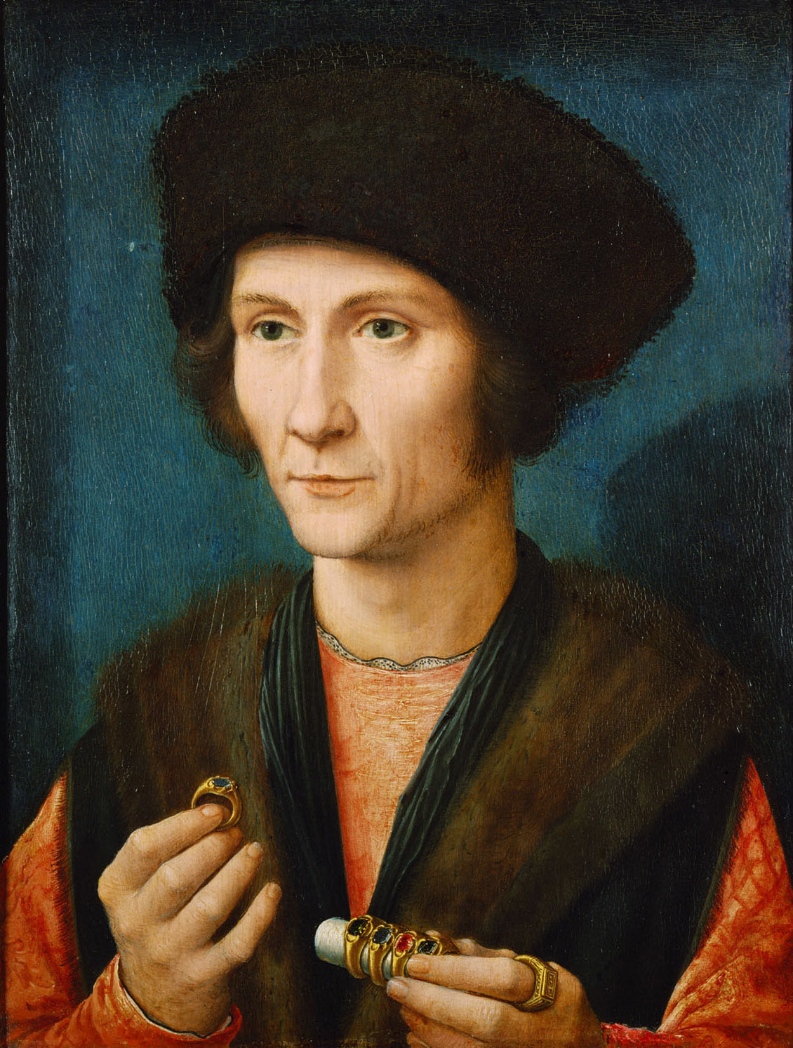 Portrait d'un orfèvre - Gérard David image 1 reproduction de peinture à l’huile