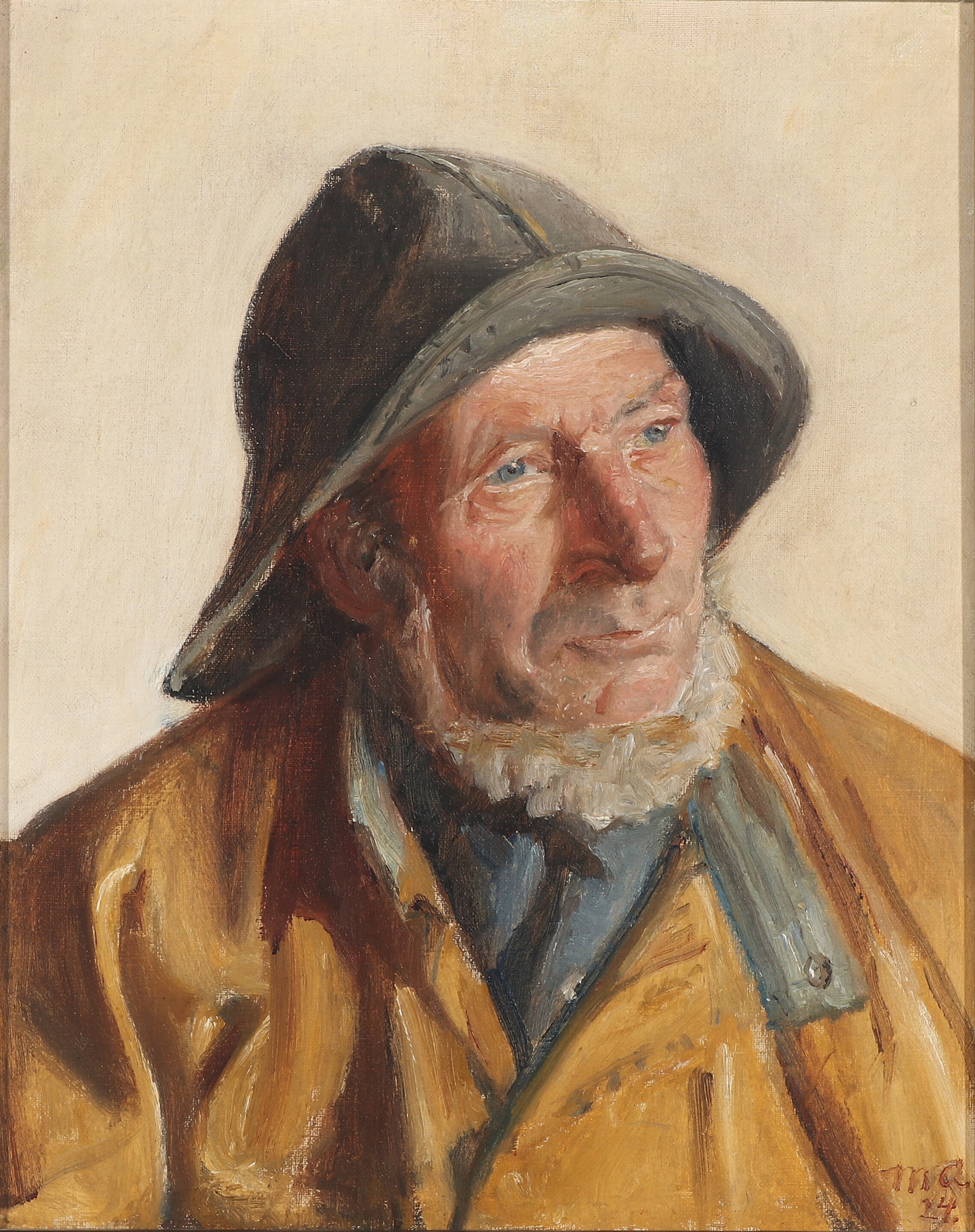 Portrait d'un pêcheur. (1924) - Michael Peter Ancher image 1 reproduction de peinture à l’huile