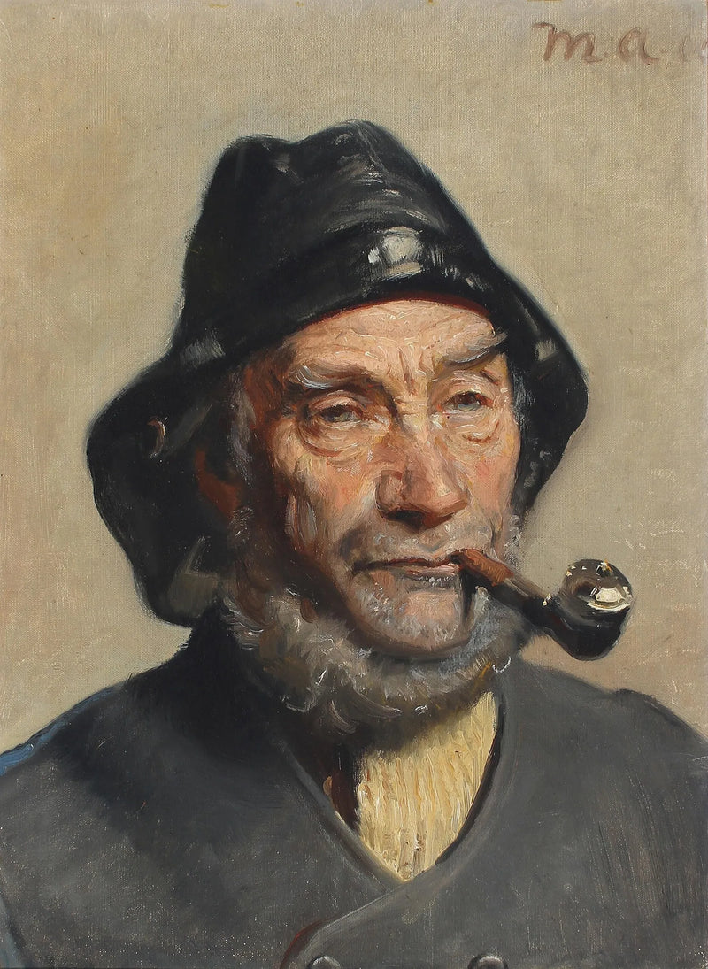 Portrait d'un pêcheur. - Michael Peter Ancher