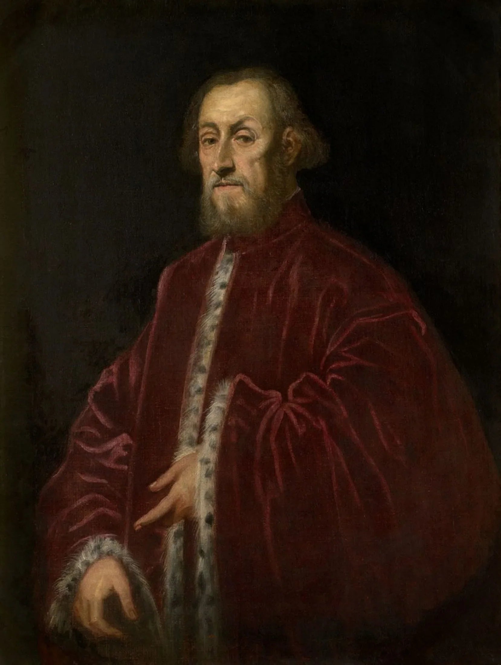 Portrait d'un sénateur Vénitien - Jacopo Tintoretto image 1 tableau peint à l’huile sur toile