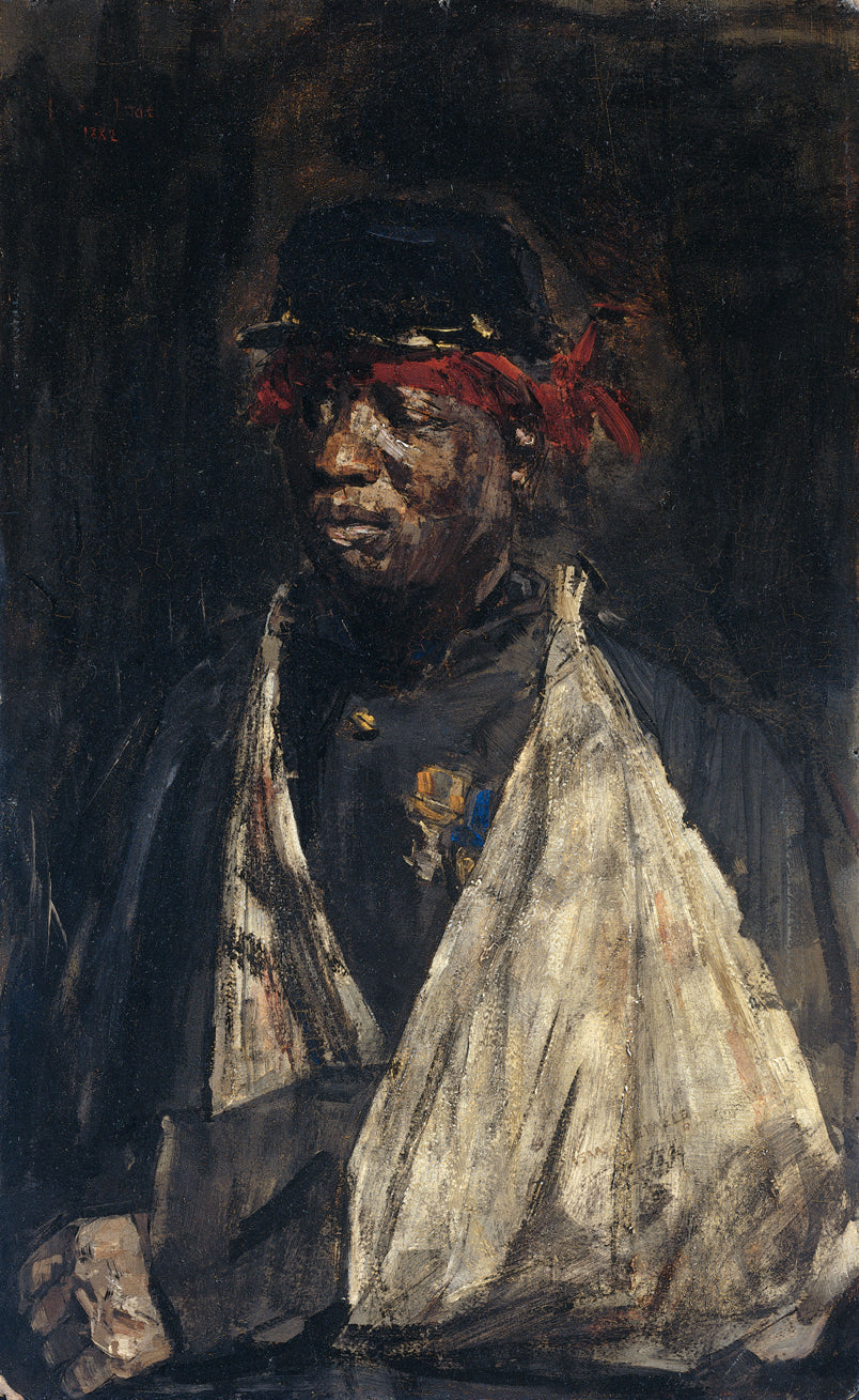 Portrait d'un soldat blessé du KNIL - Isaac Israëls image 1 tableau peint à l’huile sur toile