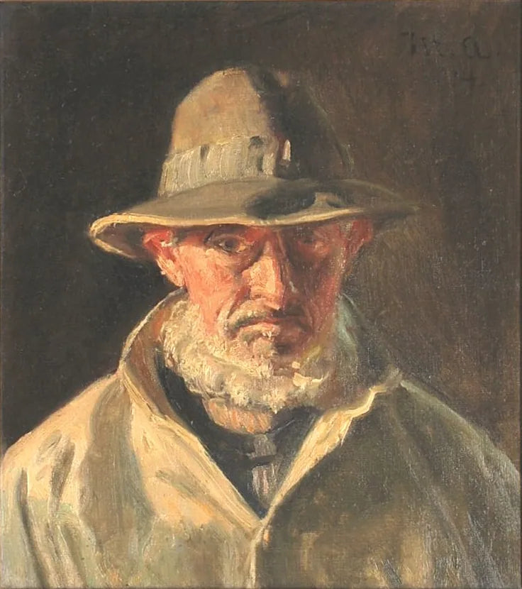 Portrait d'un vieil homme de Skagen. - Michael Peter Ancher image 1 reproduction réalisée par Alpha Reproduction