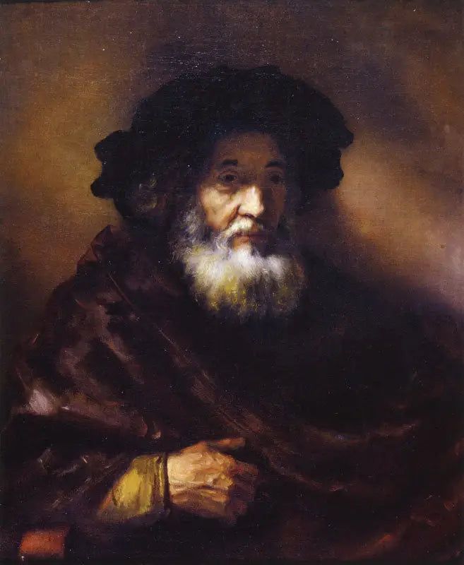 Portrait d'un vieil homme en cape - Rembrandt