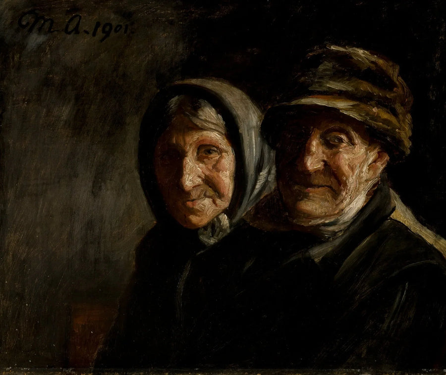Portrait d'un vieux couple - Michael Peter Ancher