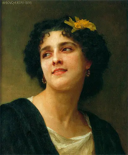 Portrait d'une brune. - Bouguereau image 1 copie peinte à la main à l’huile