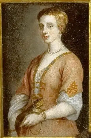 Portrait d'une dame avec un animal de compagnie attaché par une chaîne à son poignet - David Teniers le Jeune image 1 copie de tableau peinte à la main