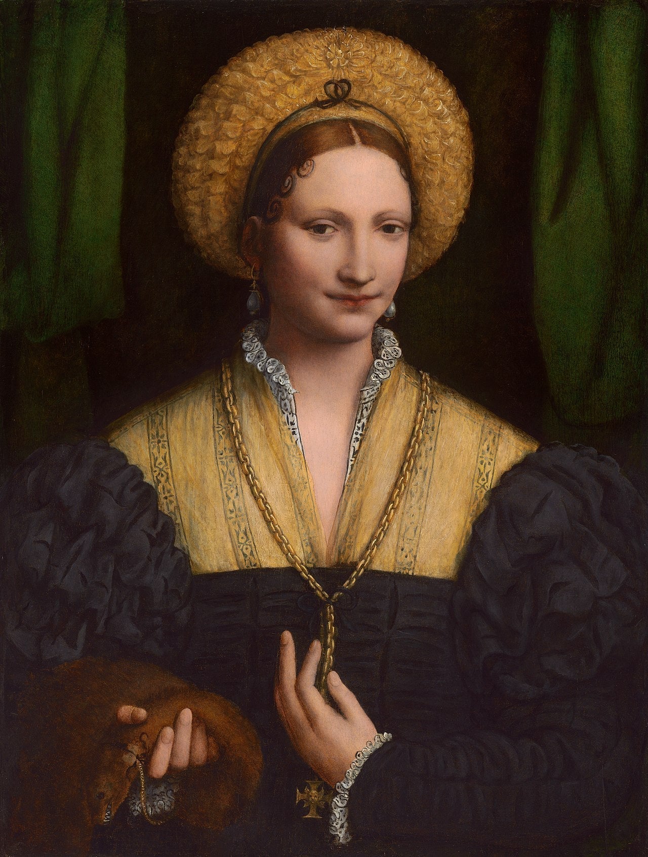 Portrait d'une dame - Bernardino Luini image 1 reproduction artisanale de tableau