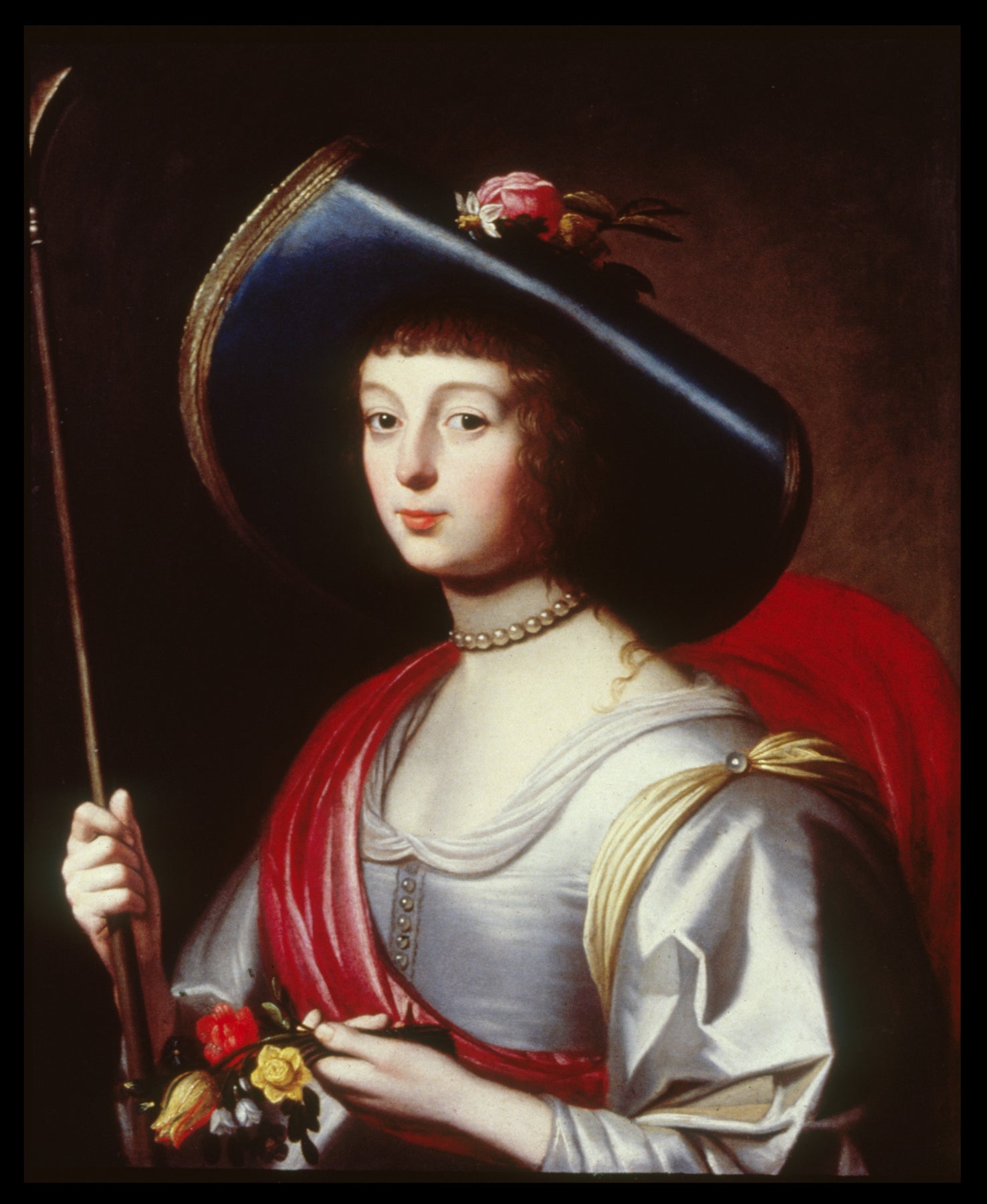 Portrait d'une dame de la cour en bergère - Gerrit van Honthorst image 1 copie peinte à la main à l’huile