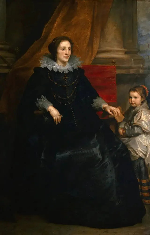 Portrait d'une dame de qualité et sa fille - Antoine van Dyck