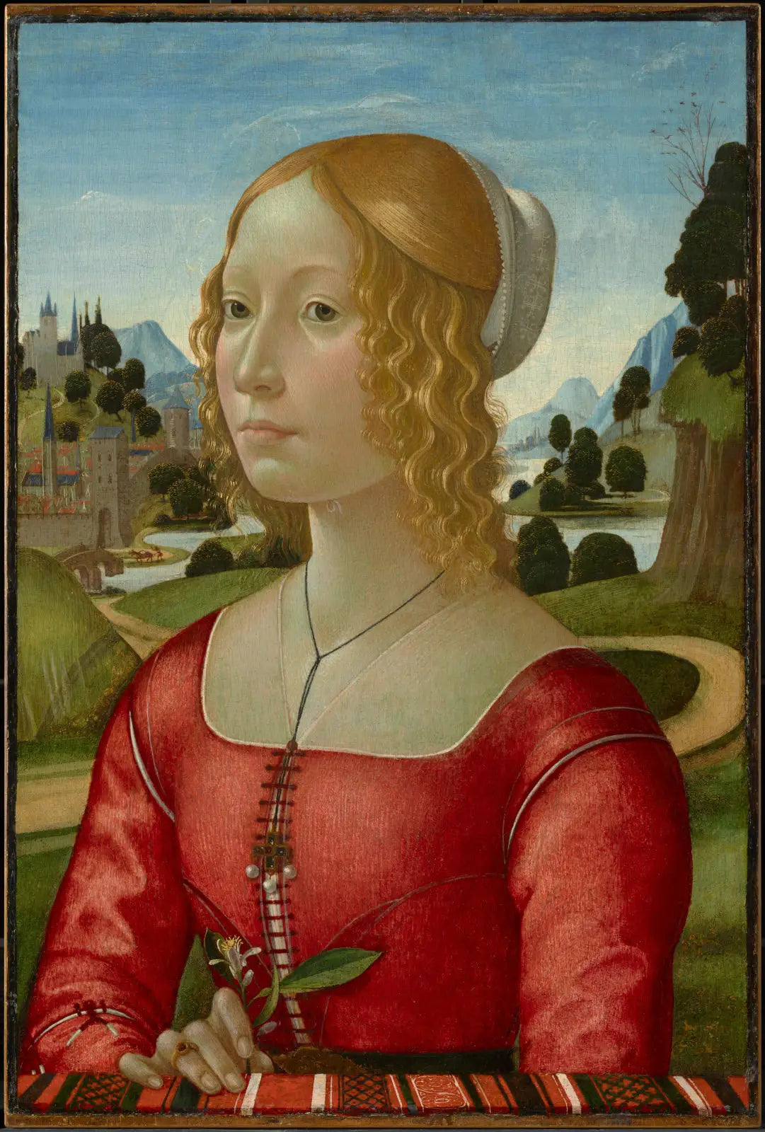 Portrait d'une dame - Domenico Ghirlandaio image 1 reproduction réalisée par Alpha Reproduction