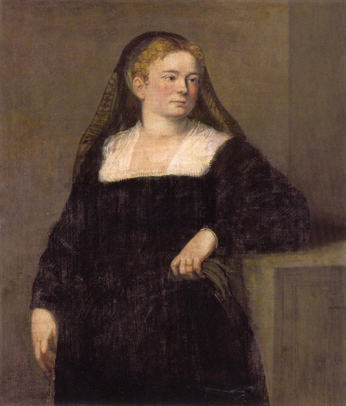 Portrait d'une dame en deuil - Jacopo Tintoretto image 1 tableau peint à l’huile sur toile