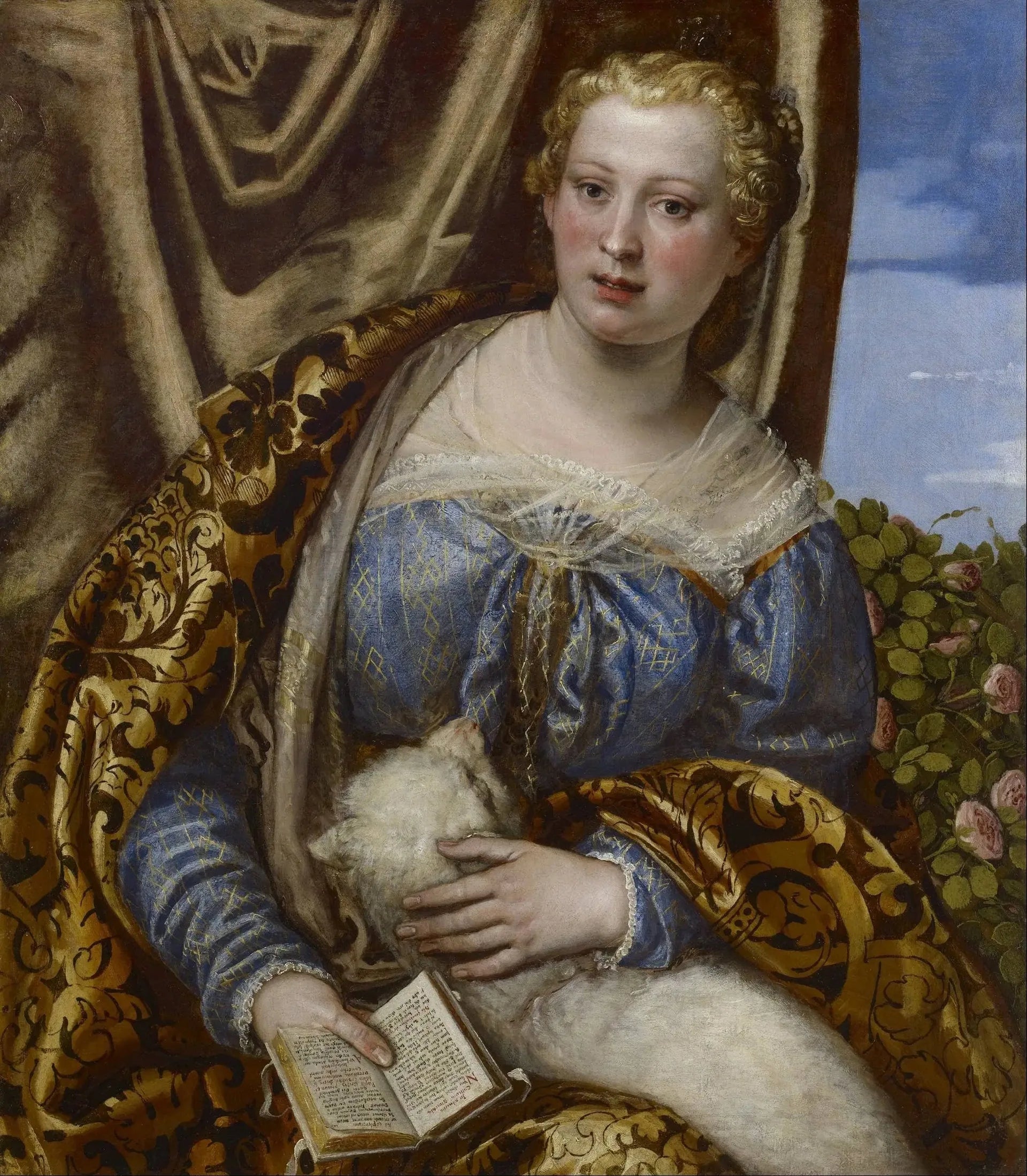 Portrait d'une dame en sainte Agnès - Paul Véronèse image 1 copie peinte à la main à l’huile