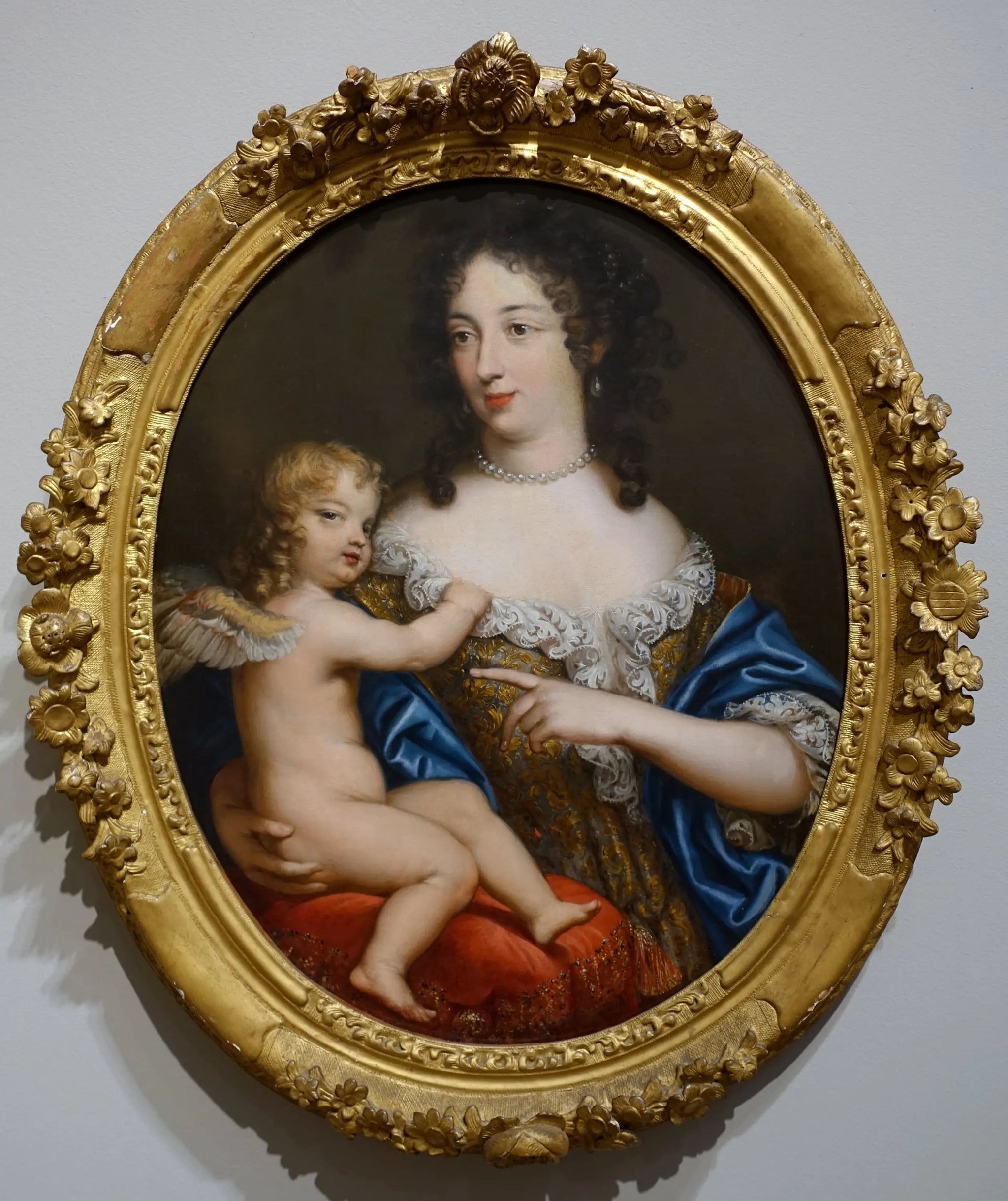 Portrait d'une dame en Vénus avec Cupidon - Pierre Mignard image 1 tableau peint à l’huile sur toile