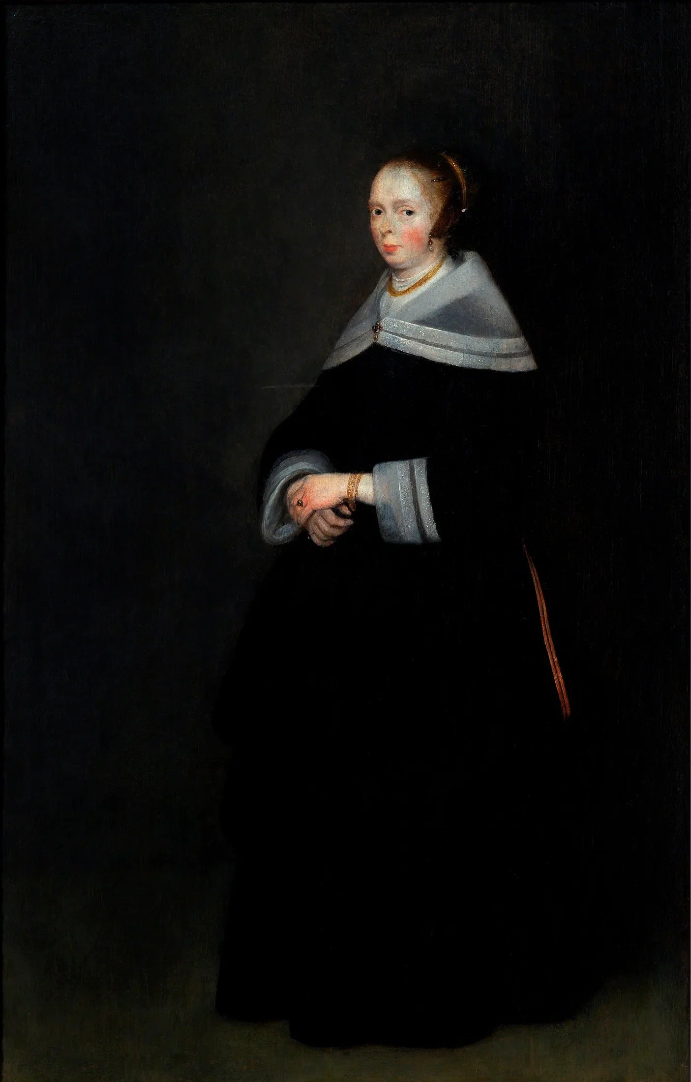 Portrait d'une dame - Gerard ter Borch image 1 reproduction artisanale de tableau