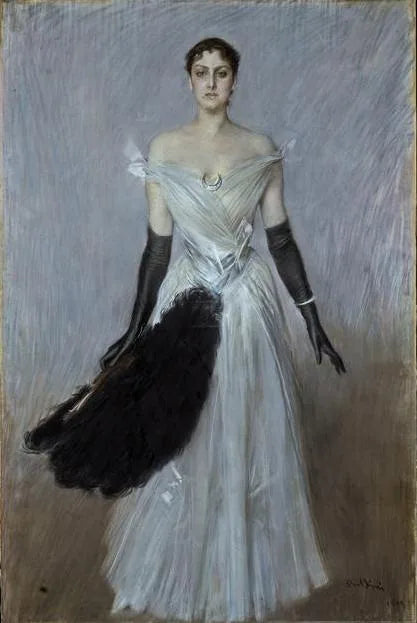 Portrait d'une dame - Giovanni Boldini image 1 tableau peint à l’huile sur toile