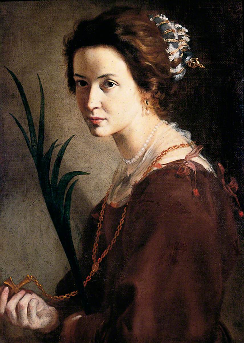 Portrait d'une dame inconnue en sainte Élisabeth - Alonso Cano image 1 reproduction de peinture à l’huile