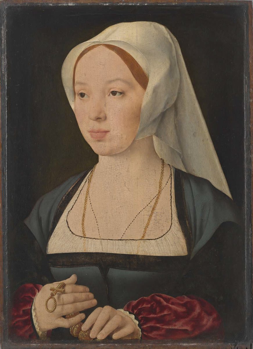Portrait d'une dame - Joos van Cleve image 1 copie peinte à la main à l’huile