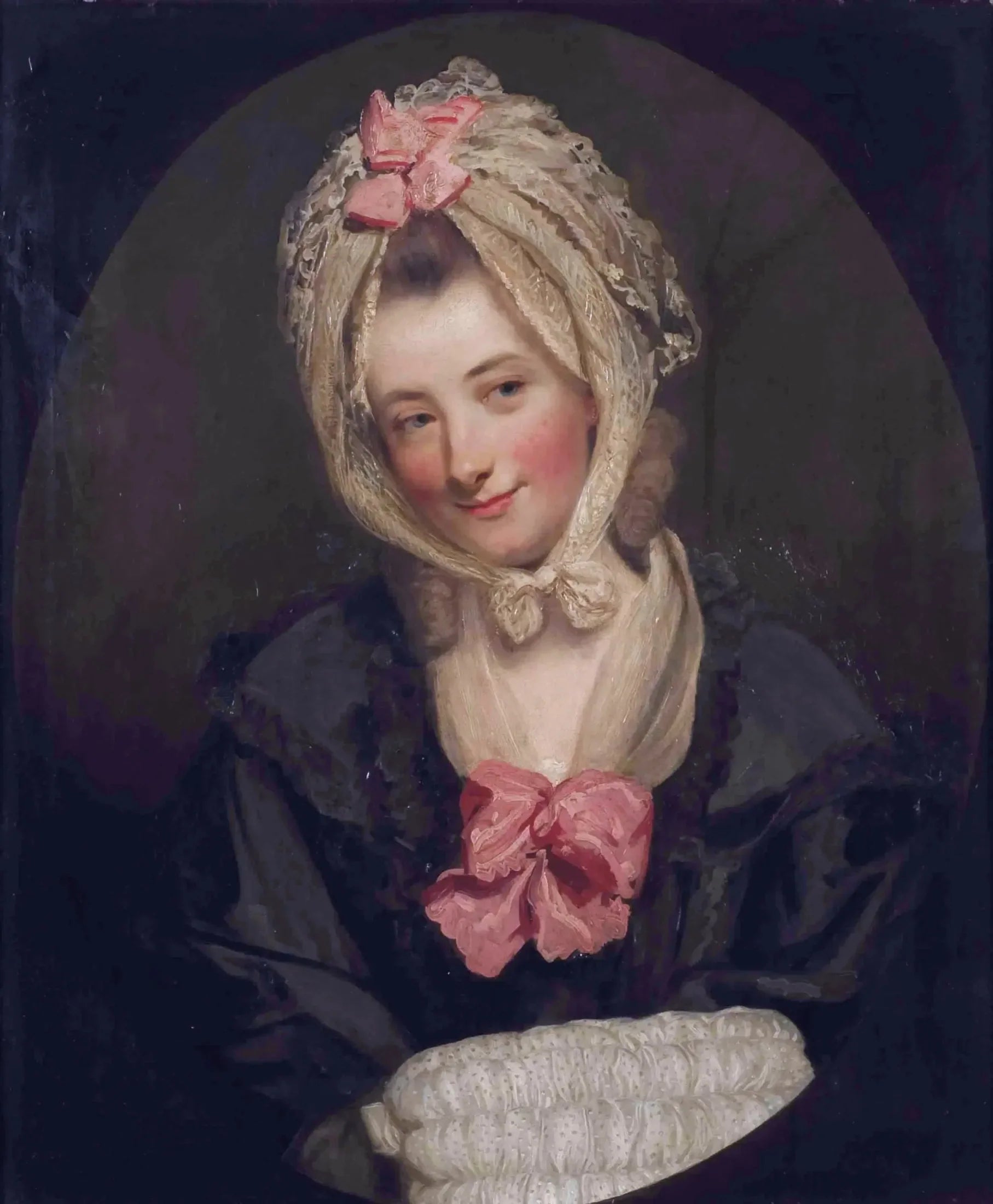 Portrait d'une dame - Joshua Reynolds image 1 reproduction artisanale de tableau