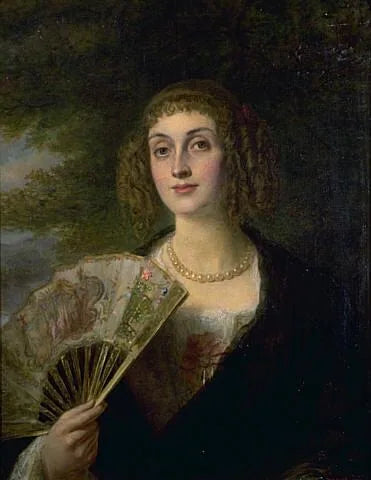 Portrait d'une dame, la marquise - William Powell Frith image 1 reproduction artisanale de tableau
