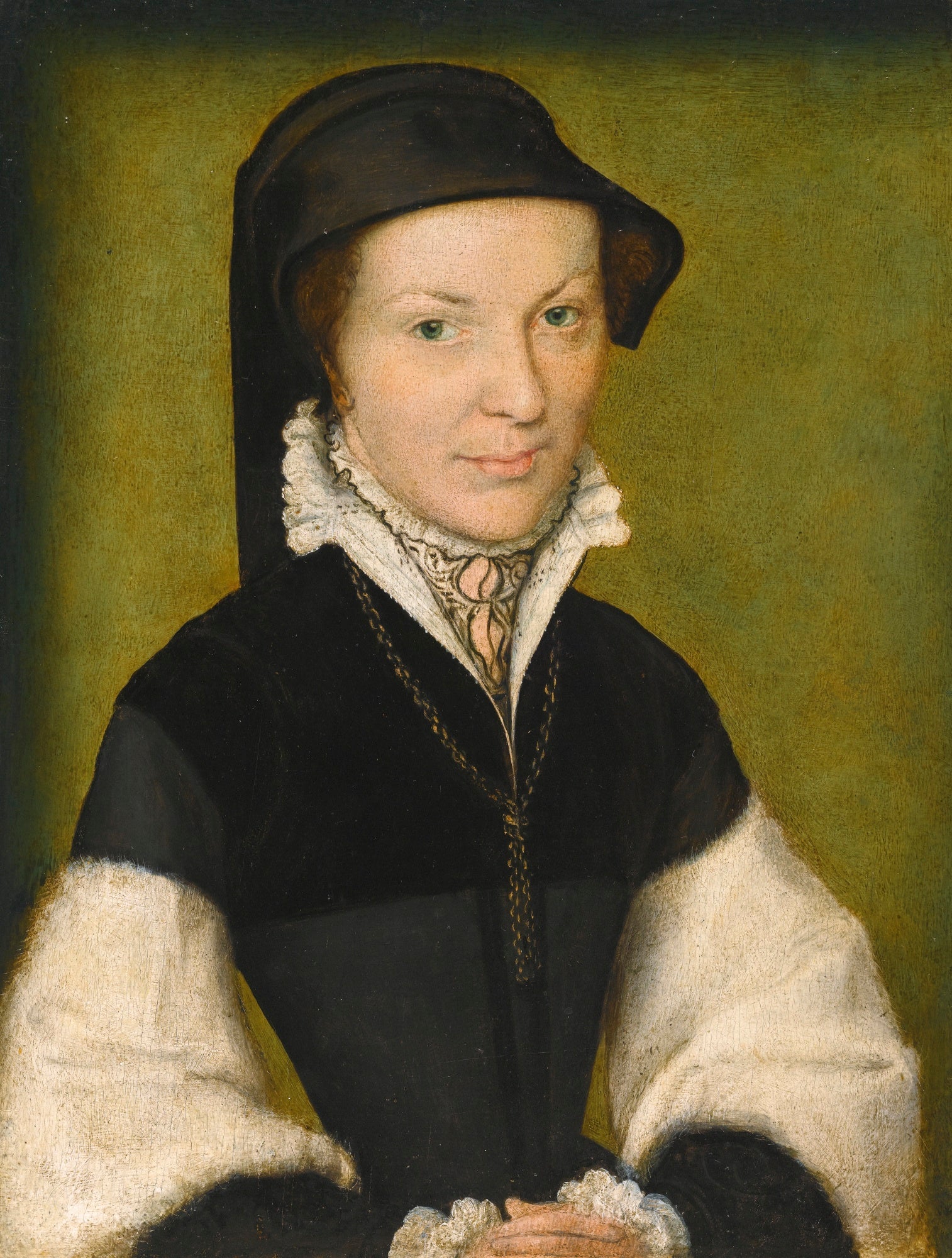 Portrait d'une dame, que l'on dit être Marie de Batarny - Corneille de Lyon image 1 reproduction de peinture à l’huile