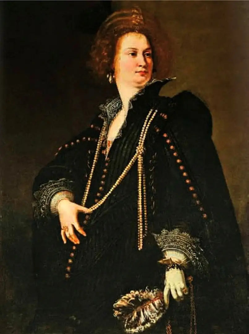 Portrait d'une dame tenant un éventail - Artemisia Gentileschi image 1 reproduction artisanale de tableau