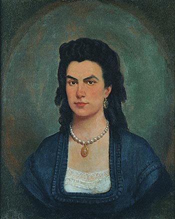 Portrait d'une dame - Victor Meirelles image 1 tableau peint à l’huile sur toile