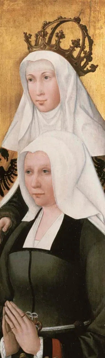 Portrait d'une donatrice et de son saint patron - Bernard van Orley image 1 reproduction artisanale de tableau