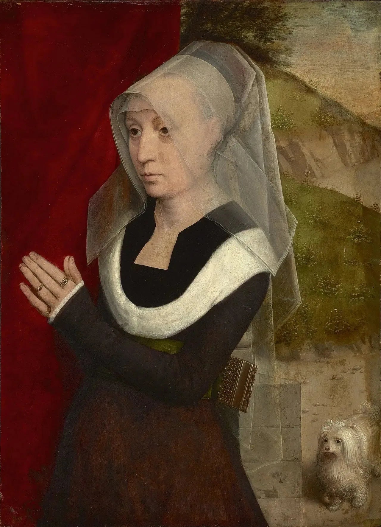 Portrait d'une donneuse - Hans Memling image 1 copie peinte à la main à l’huile
