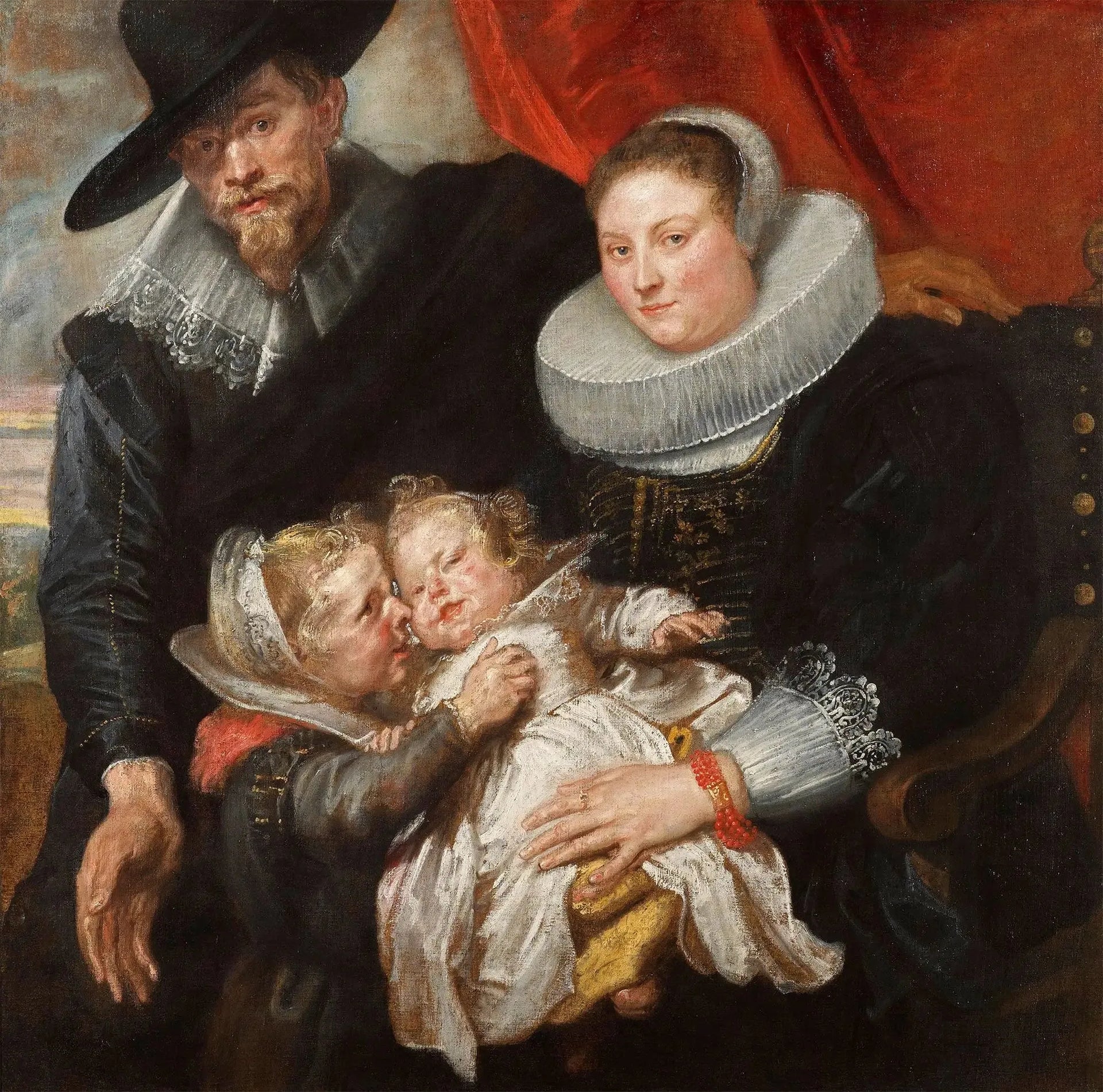 Portrait d'une famille - Antoine van Dyck image 1 reproduction artisanale de tableau