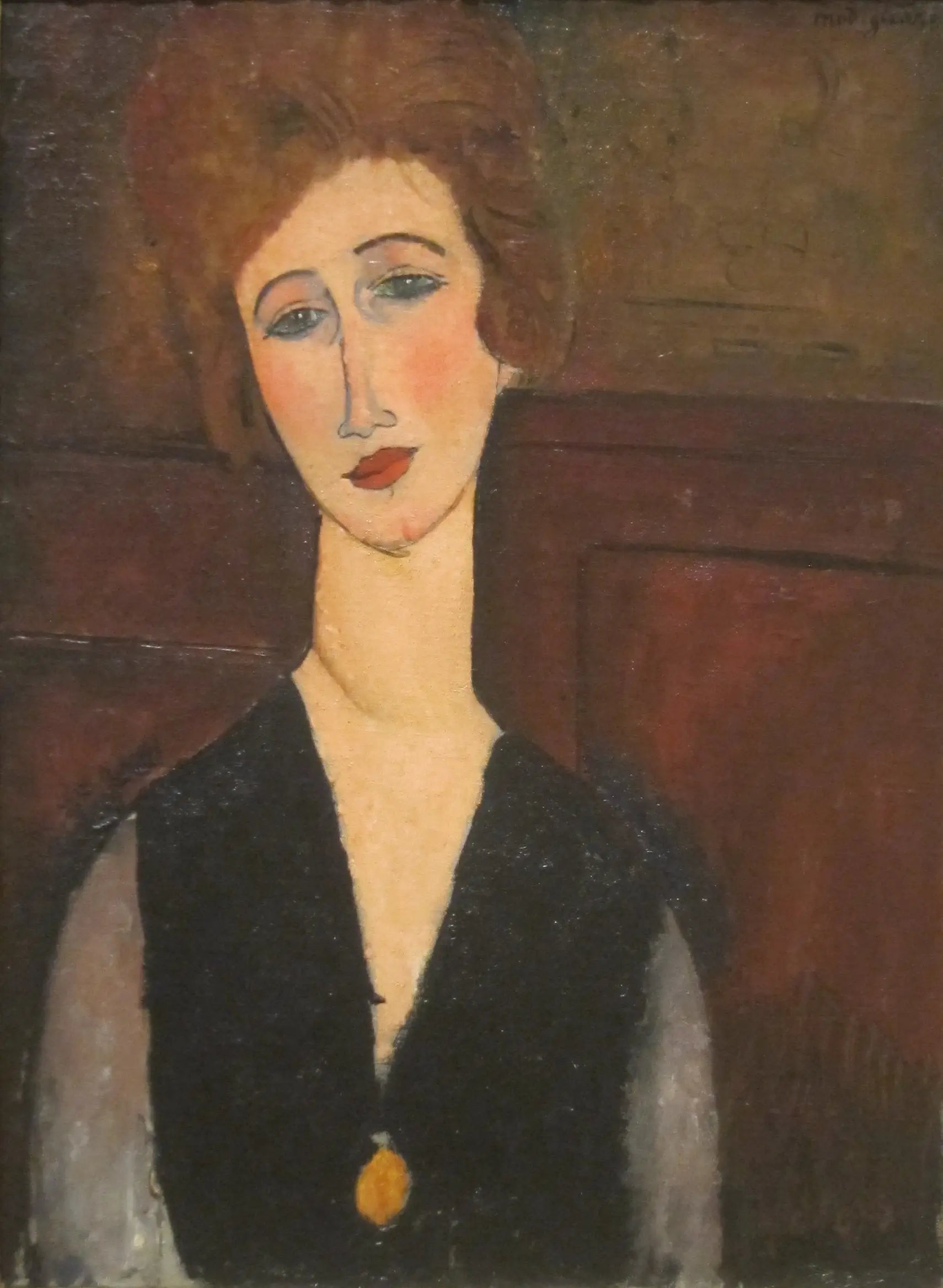 Portrait d'une femme - Amedeo Modigliani image 1 reproduction artisanale de tableau