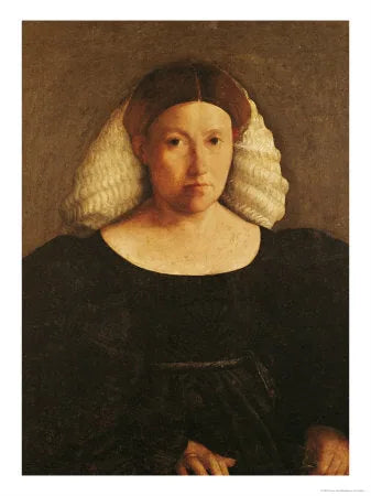 Portrait d'une femme avec un filet blanc - Dosso Dossi image 1 reproduction d’œuvre d’art à l’huile