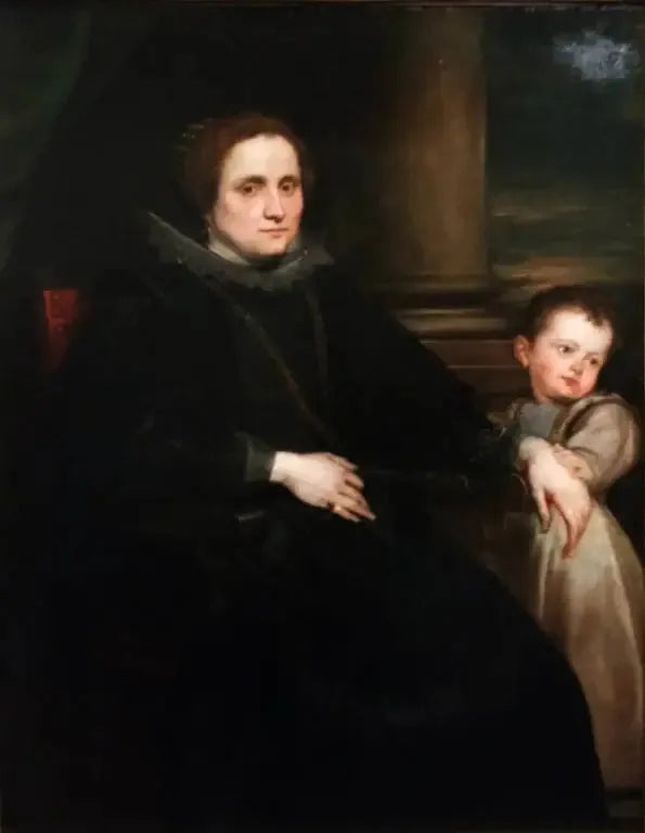 Portrait d'une femme de Gênes avec un enfant - Antoine van Dyck