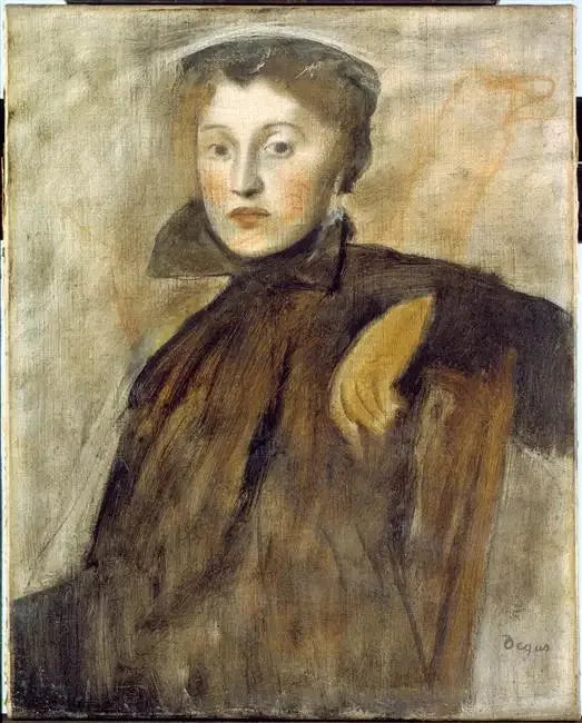 Portrait d'une femme - Edgar Degas image 1 reproduction de peinture à l’huile
