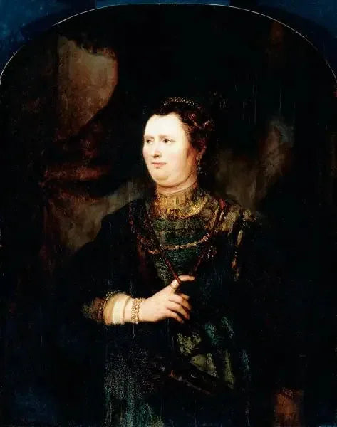 Portrait d'une femme en costume militaire - Rembrandt