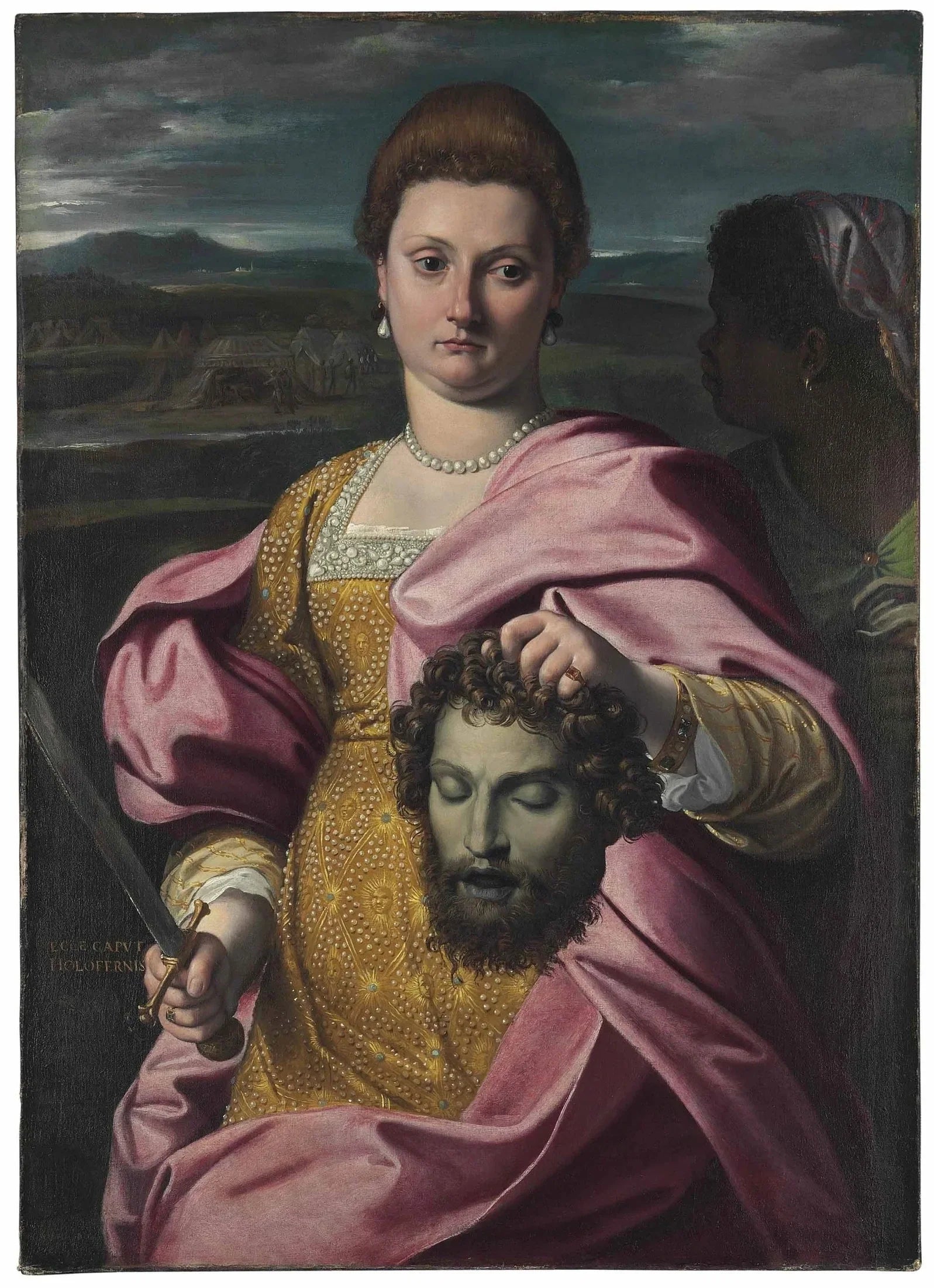 Portrait d'une femme en Judith - Agostino Carracci image 1 copie peinte à la main à l’huile