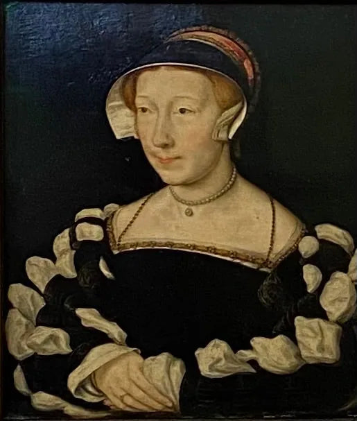 Portrait d'une femme en robe de velours noir - Corneille de Lyon image 1 tableau peint à l’huile sur toile