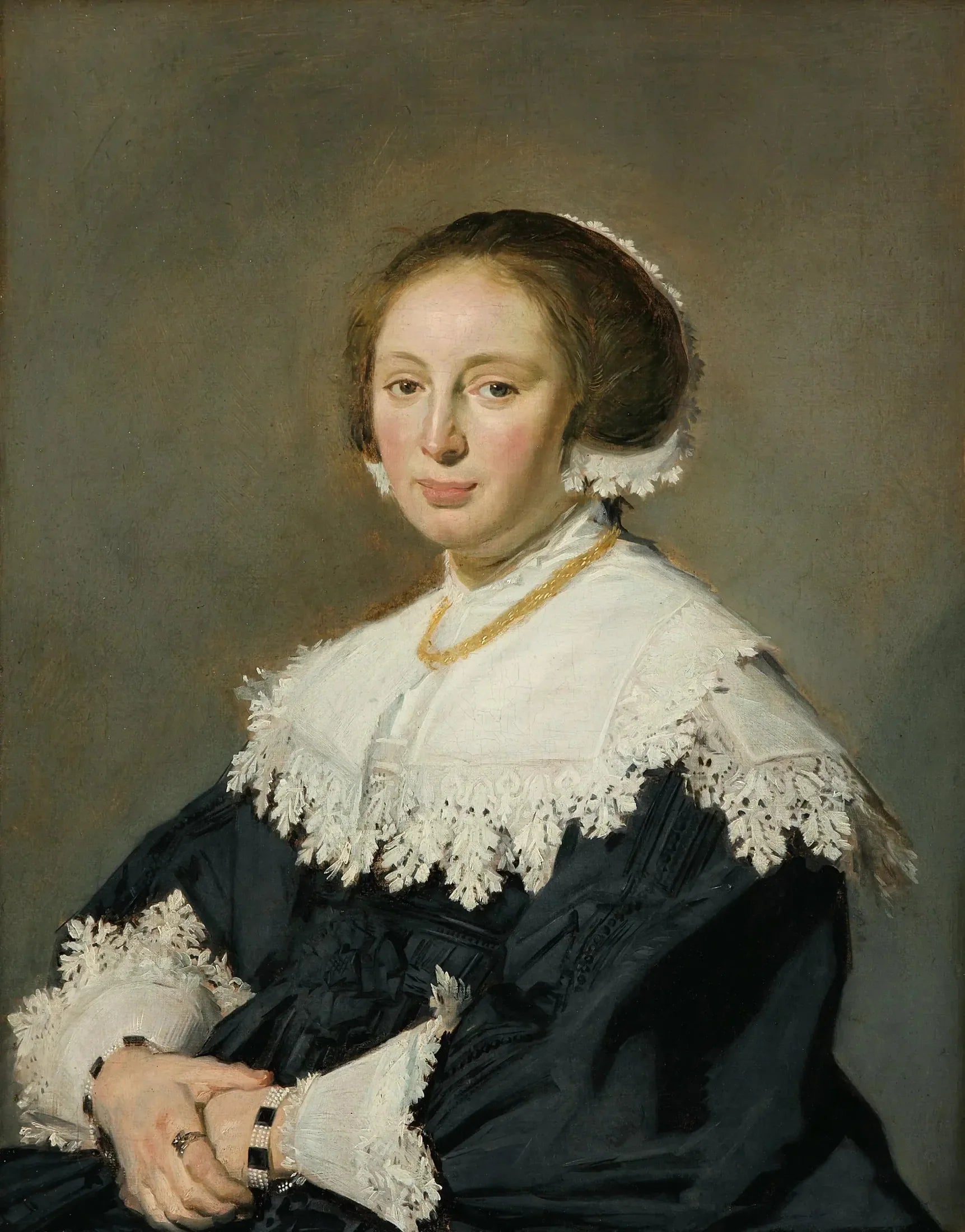 Portrait d'une femme - Frans Hals image 1 copie de tableau peinte à la main