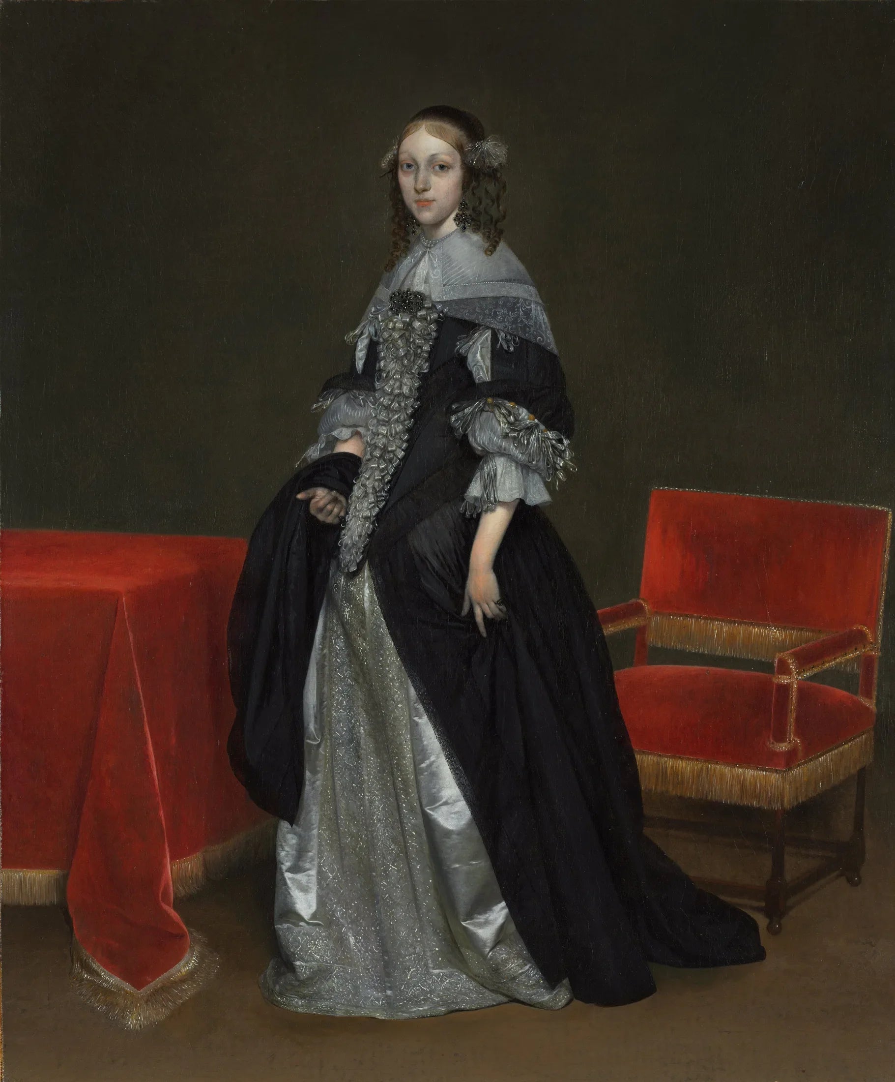 Portrait d'une femme - Gerard ter Borch image 1 copie peinte à la main à l’huile