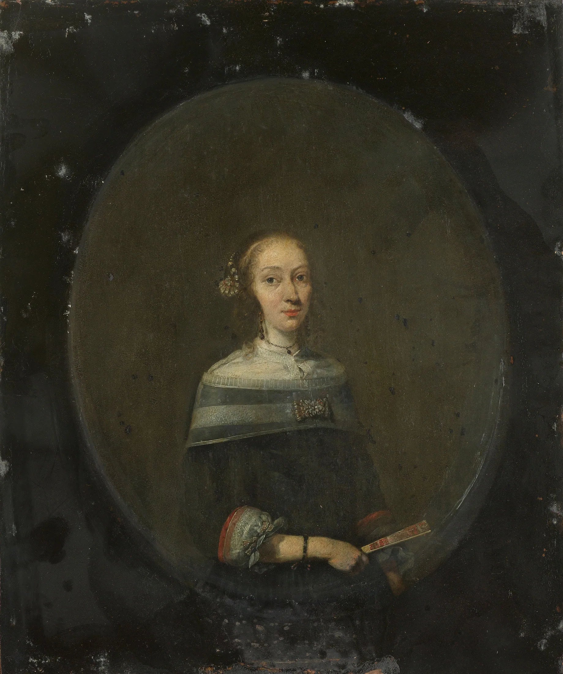 Portrait d'une femme - Gerard ter Borch image 1 copie de tableau peinte à la main