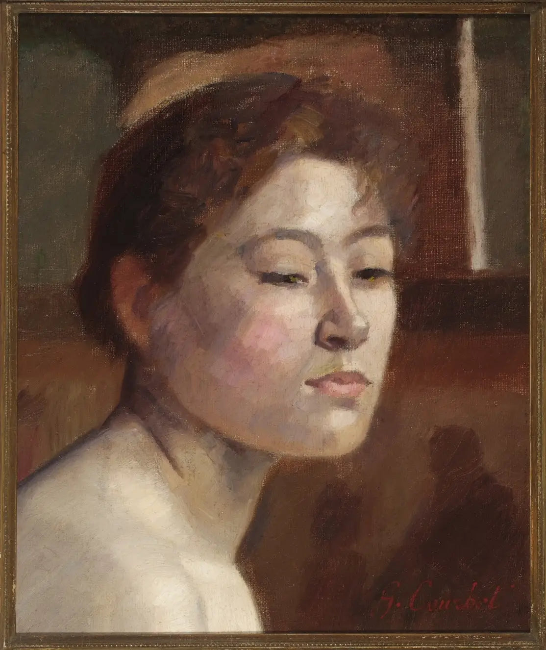 Portrait d'une femme - Gustave Courbet image 1 tableau peint à l’huile sur toile
