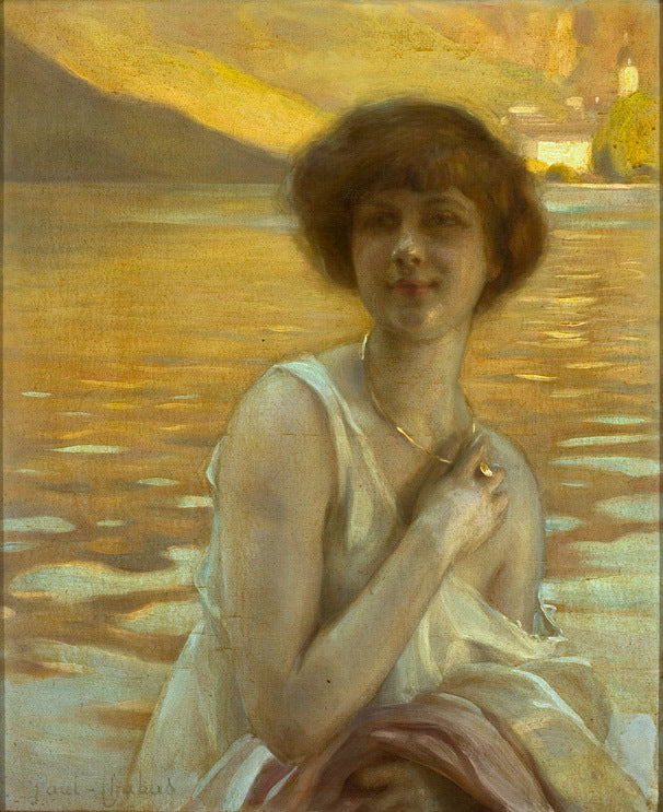 Portrait d'une femme - Paul Chabas image 1 copie peinte à la main à l’huile
