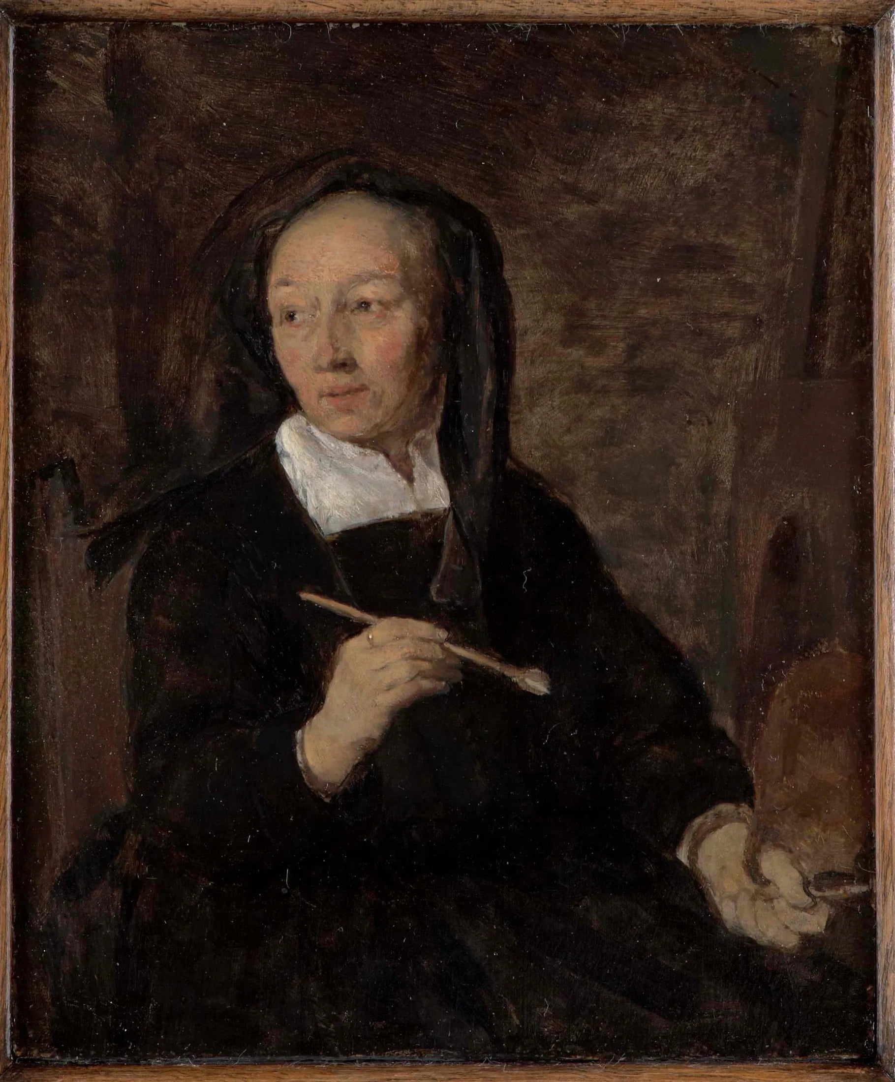 Portrait d'une femme peintre - Gabriel Metsu image 1 copie peinte à la main à l’huile