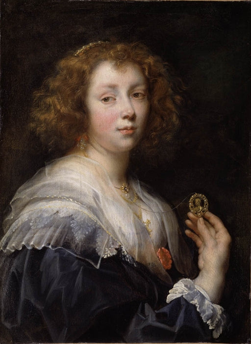 Portrait d'une femme, peut-être Elisabeth Jordaens, la fille aînée de l'artiste - Jacob Jordaens