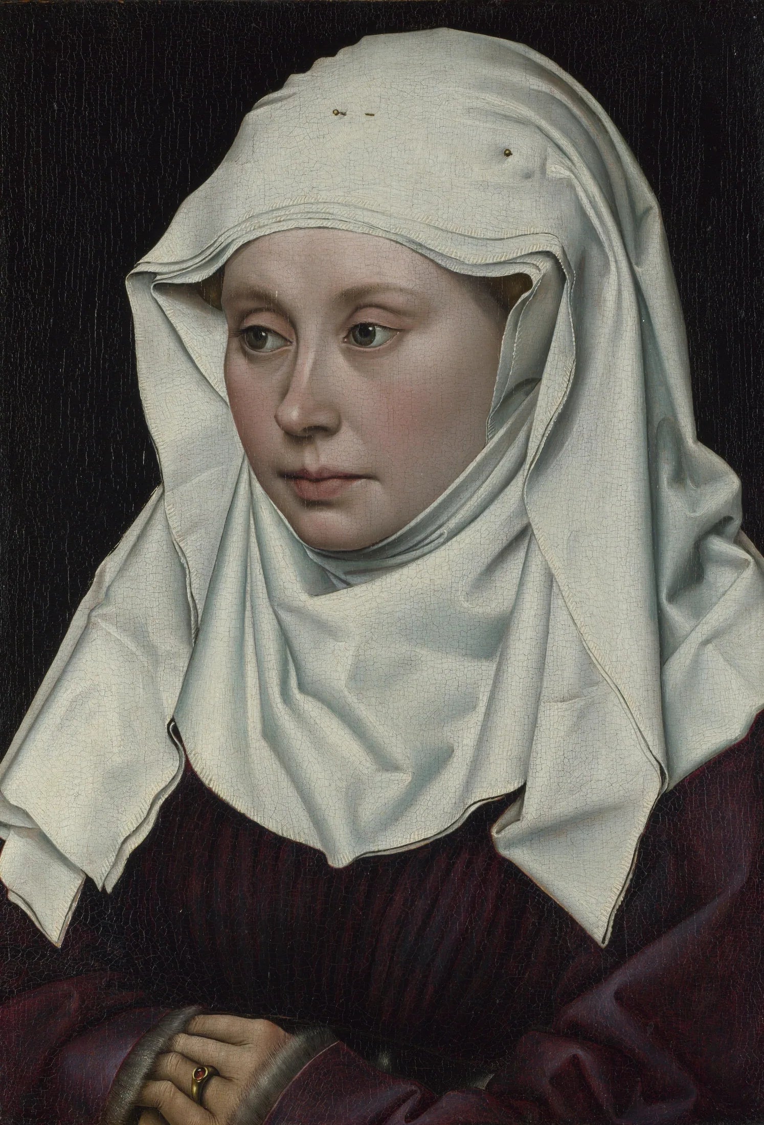 Portrait d'une femme - Robert Campin image 1 reproduction de peinture à l’huile