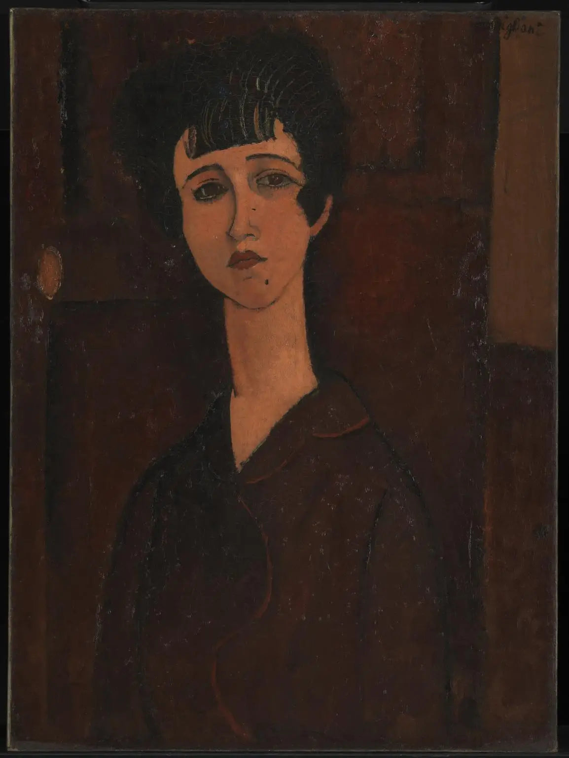 Portrait d'une fille - Amedeo Modigliani image 1 reproduction réalisée par Alpha Reproduction