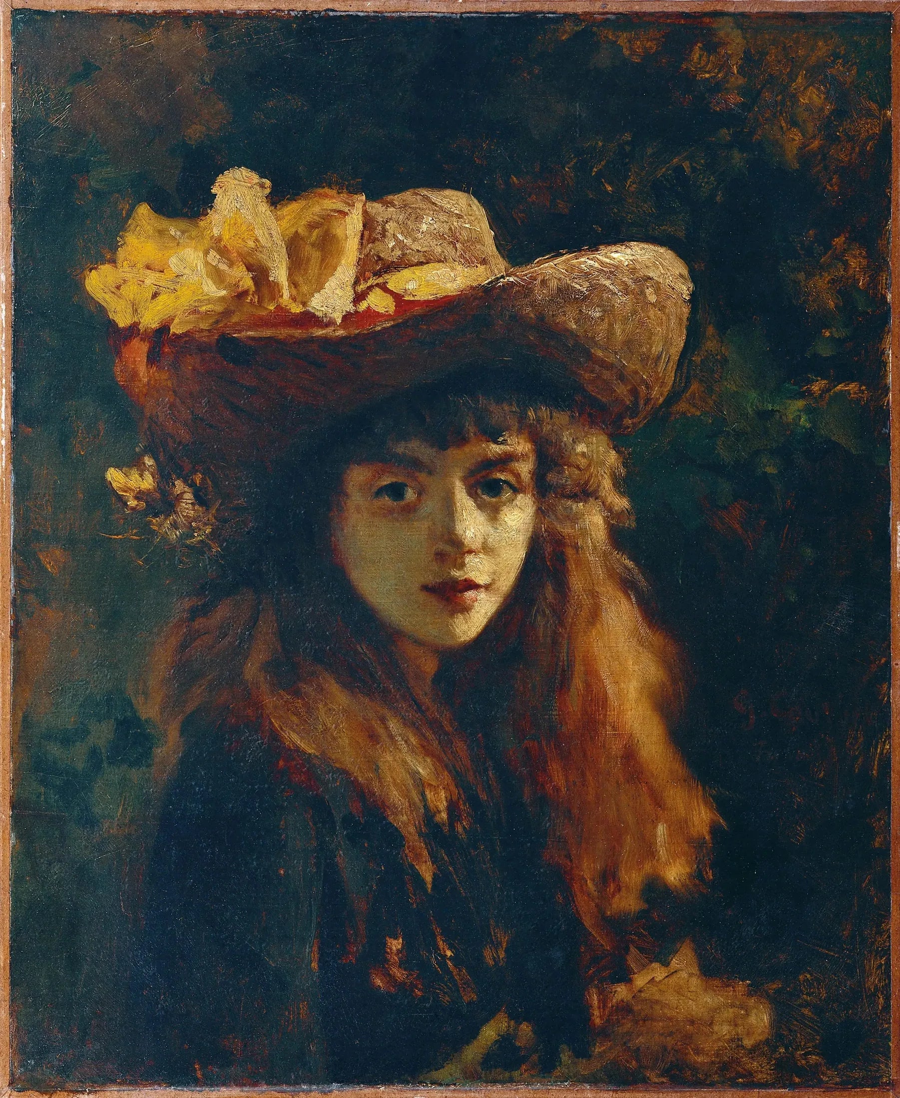 Portrait d'une fille - Gustave Courbet image 1 copie peinte à la main à l’huile