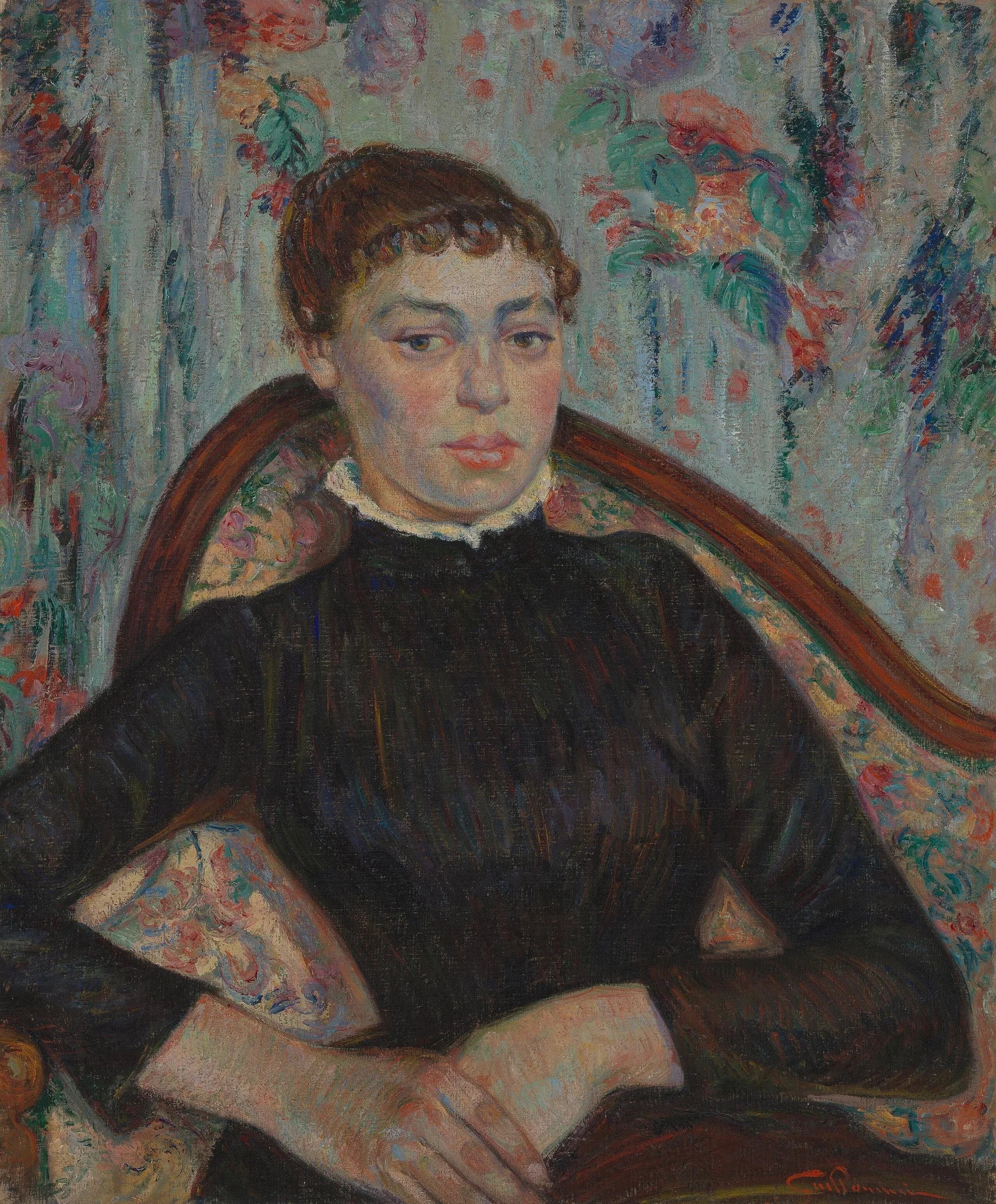Portrait d'une jeune femme - Armand Guillaumin image 1 copie peinte à la main à l’huile