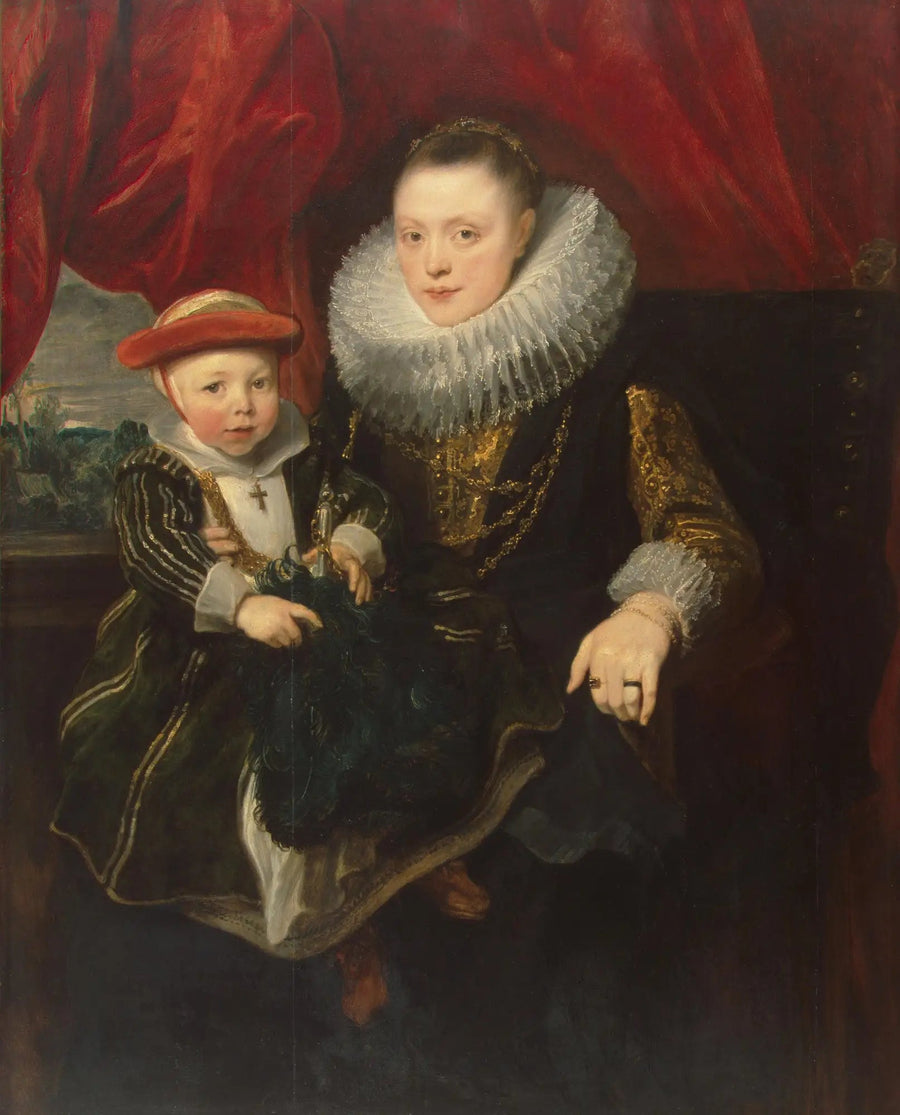Portrait d'une jeune femme avec un enfant - Antoine van Dyck