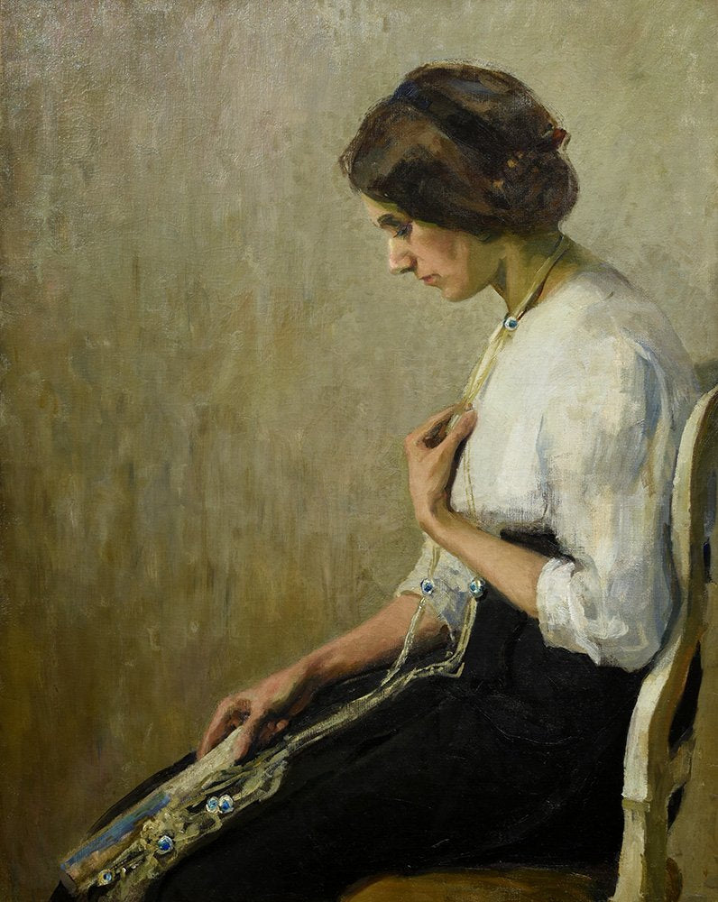 Portrait d'une jeune femme - Cecilia Beaux image 1 reproduction artisanale de tableau